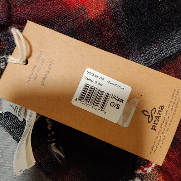 NWT Prana Double Weave Wool Cameo Scarf, unisex, 24" by 71" - Picture 13 of 14